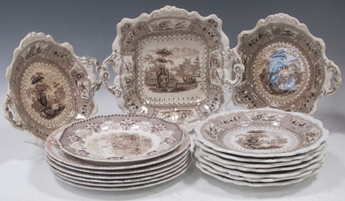 Lot 241 - A collection of 19th century British pottery,...