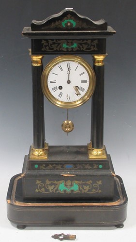 Lot 159 - Pillar mounted clock by D'aureville and...