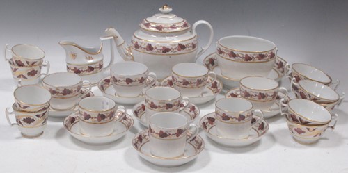 Lot 213 - A Coalport John Rose tea and coffee service,...