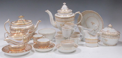 Lot 209 - A Chamberlain Worcester part coffee service,...