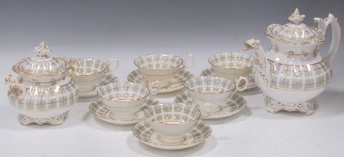 Lot 218 - A Coalport part tea service, circa 1840, of...