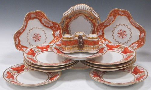 Lot 220 - A set of ten Barr Flight and Barr plates,...