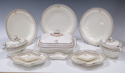 Lot 242 - A Wedgwood creamware part dinner service,...