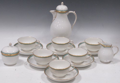Lot 16 - A KPM factory part tea and coffee service,...