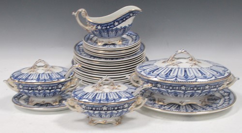 Lot 24 - A Hill Pottery Madras pattern dinner service,...