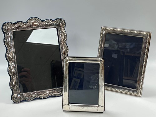 Lot 365 - Three silver photograph frames