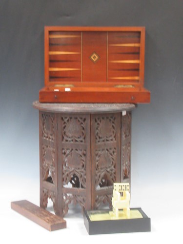 Lot 283 - A small Indian folding occasional table mid...