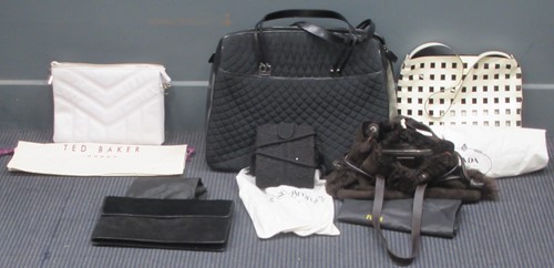Lot 128 - A Mulberry suede handbag, a Bally quilted...