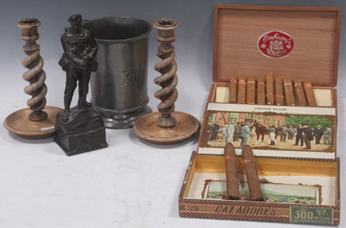 Lot 101 - Bronzed composition WWI period Artists' Rifles...