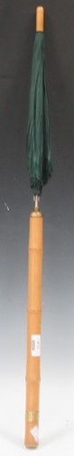 Lot 114 - Simulated bamboo umbrella, with screw handle,...