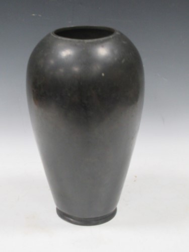 Lot 262 - An ovoid vase with bronzed finish, indistinct...