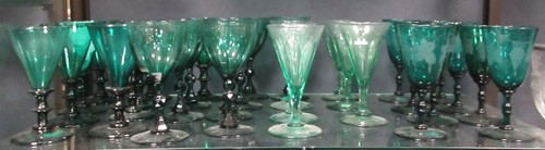 Lot 203 - A composite set of 19th century dark green...
