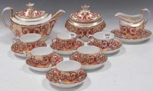 Lot 216 - A Coalport Anstice Horton and Rose tea service,...