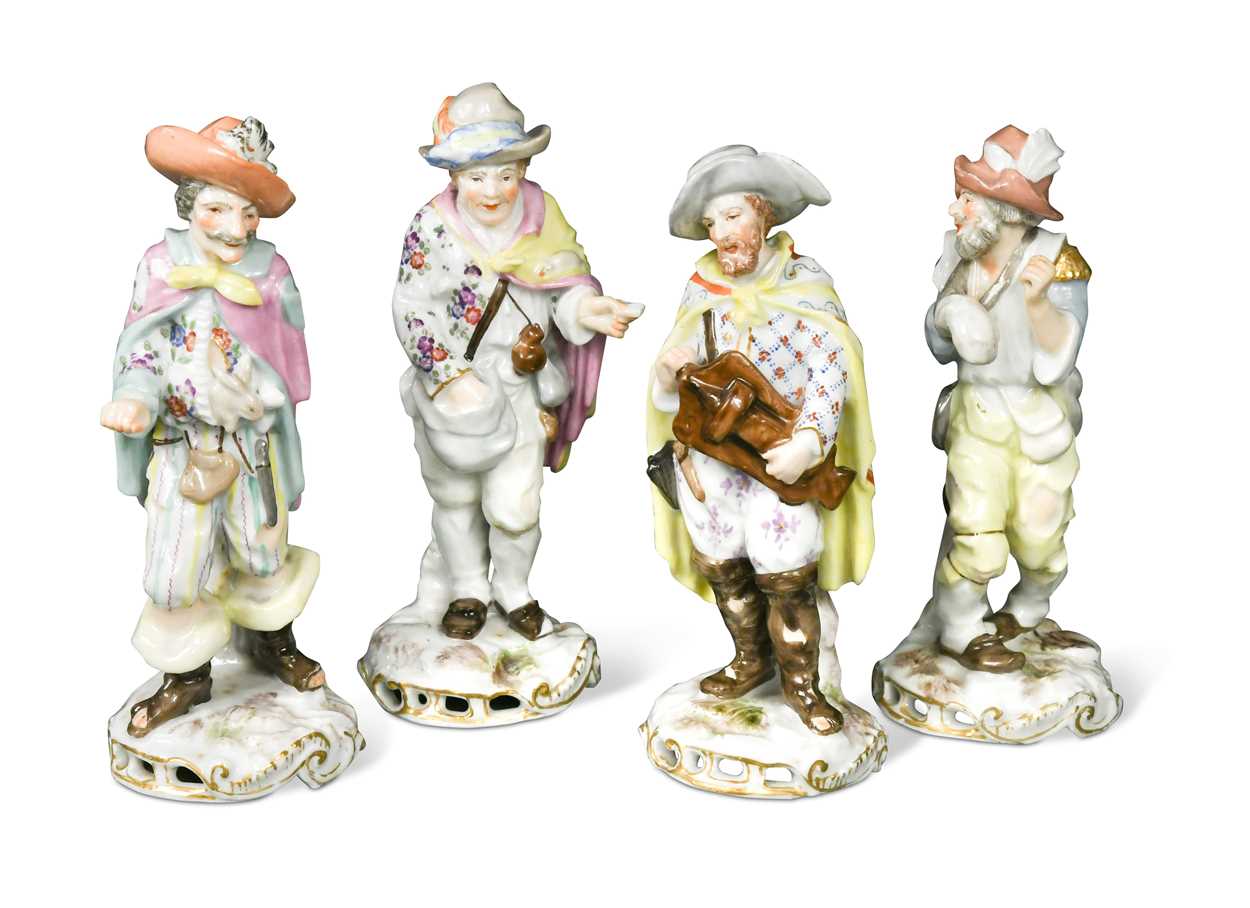 Lot 7 - A group of four continental porcelain figurines