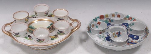 Lot 82 - A rare Spode egg cup stand and cups circa 1820...