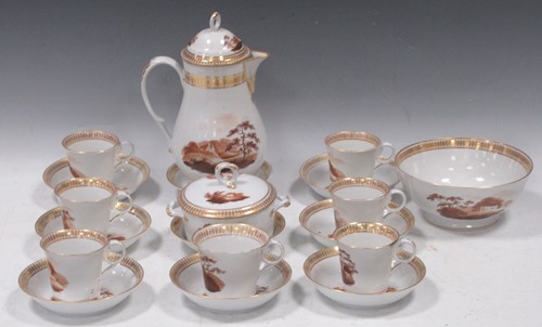 Lot 86 - A rare Chamberlain's Worcester coffee service,...