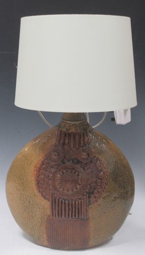 Lot 57 - Bernard Rooke (1938-) table lamp total height...