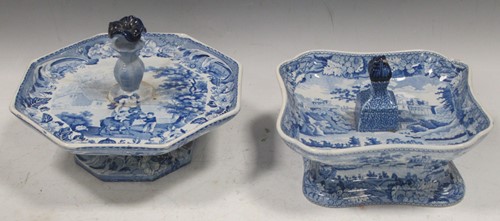 Lot 190 - A 19th century Minton blue and white pickle...