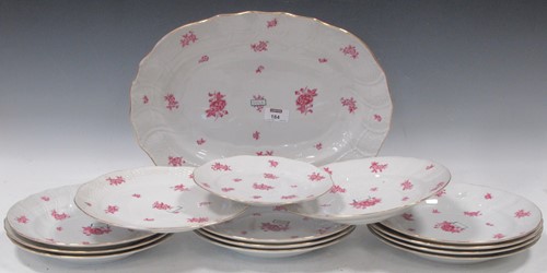 Lot 184 - A Herend part dinner service, with newozier...