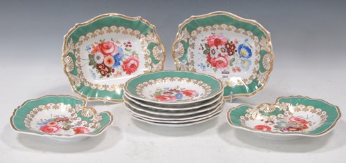 Lot 264 - A Staffordshire porcelain part dessert service,...