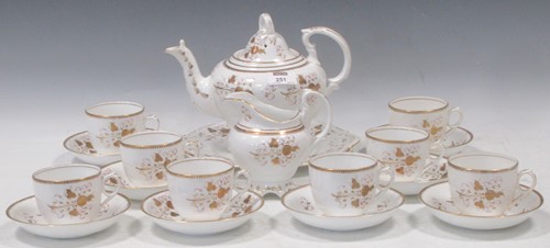 Lot 251 - A mid 19th century Staffordshire tea service...
