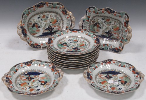 Lot 265 - A Masons ironstone dessert service, circa 1835-...