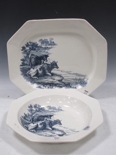 Lot 272 - Two Wedgwood rustic creamware platters...