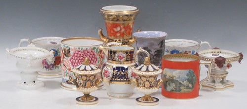 Lot 277 - A Derby two handled vase, circa 1815, a...