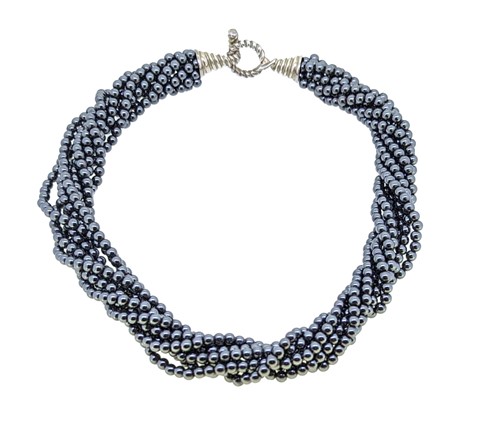 Lot 3 - Tiffany & Co - A Hematite torsade necklace