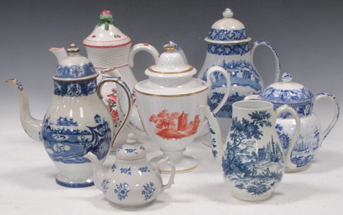 Lot 292 - A Factory Z coffee pot and cover circa 1800,...