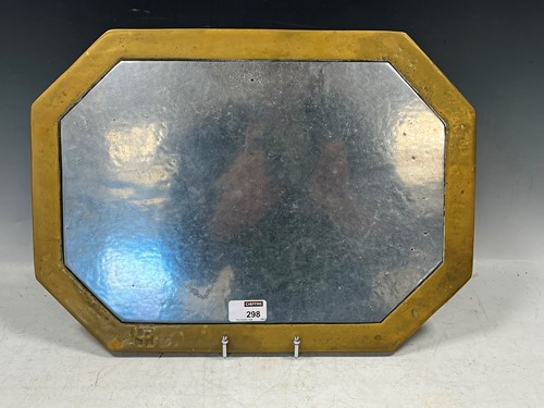 Lot 298 - A brutalist style aluminium and brass canted...