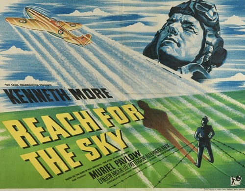 Lot 240 - A vintage film poster, Reach for the Sky, 1956
