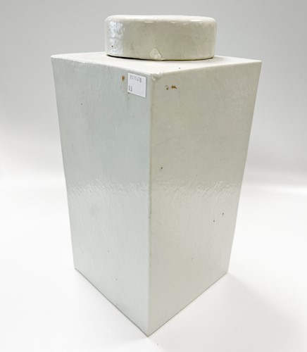 Lot 40 - A Chinese white glazed porcelain Diana Cargo storage jar and cover, circa 1816