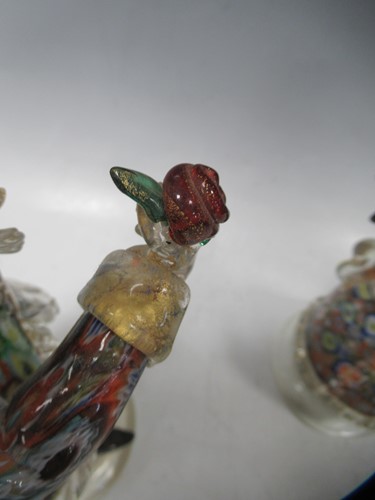 Lot 1 - A pair of Murano millefiori and aventurine...