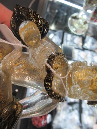 Lot 1 - A pair of Murano millefiori and aventurine...