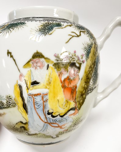 Lot 51 - A Chinese porcelain teapot and cover, Republic Period