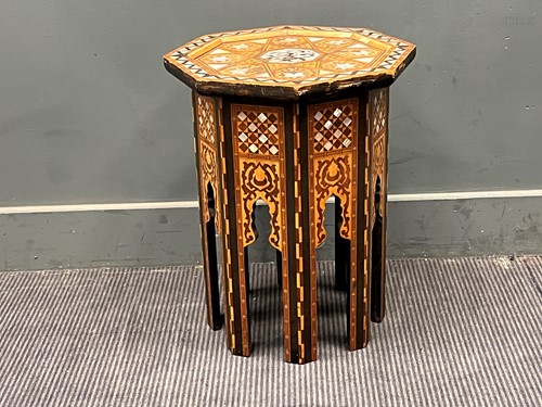 Lot 608 - A North African early 20th century octagonal...