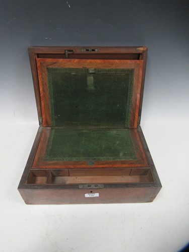Lot 33 - A 19th century writing box, the top inlaid...