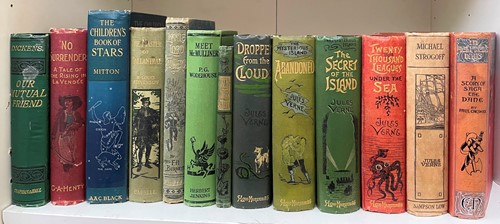 Lot 453 - VERNE (Jules) and others, novels in original cloth bindings.