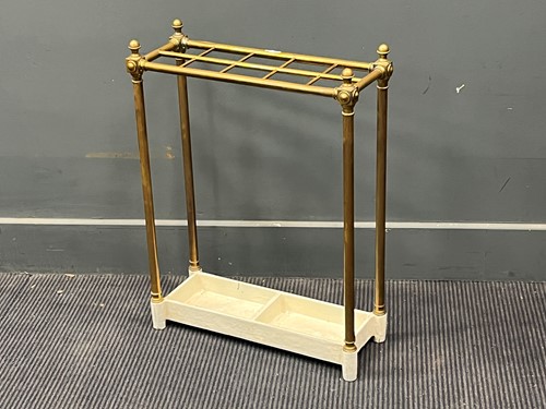 Lot 471 - A Victorian style tubular brass and white...