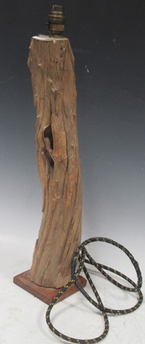 Lot 163 - An interesting lamp made from a section of...