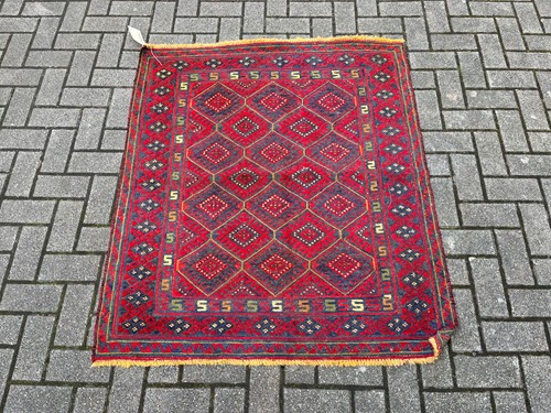 Lot 710 - An Mashwani Afghan kelim in a lattice design...