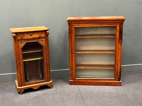 Lot 593 - A Victorian inlaid walnut music cupboard 93cm...