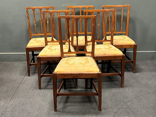 Lot 451 - A set of six 19th century mahogany dining...