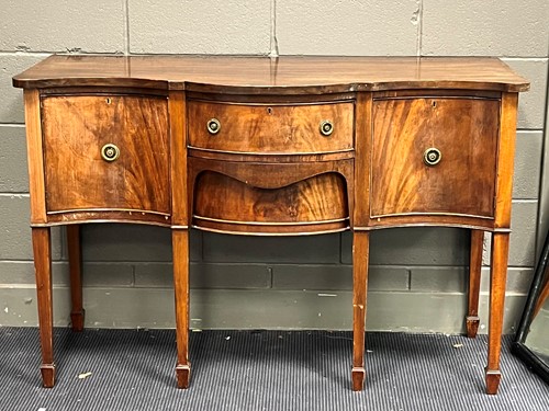 Lot 453 - A reproduction mahogany regency style sideboard