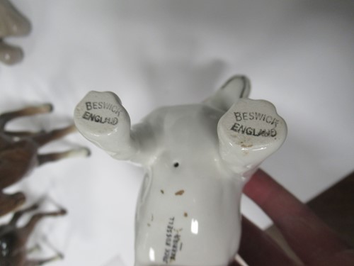Lot 35 - A quantity of Beswick horses and dogs, Lladro...