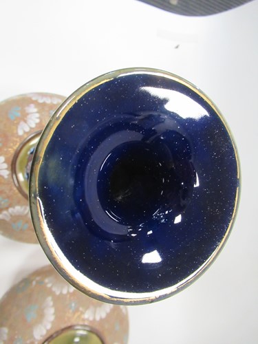 Lot 32 - A pair of Royal Doulton Art Nouveau vases (2)