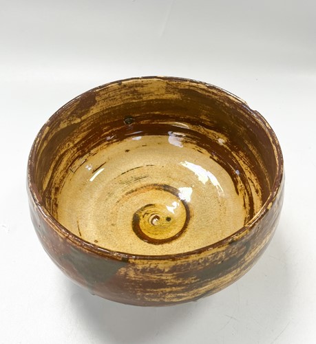 Lot 20 - Bernard Leach (1887-1979), an earthenware footed bowl, circa 1920s
