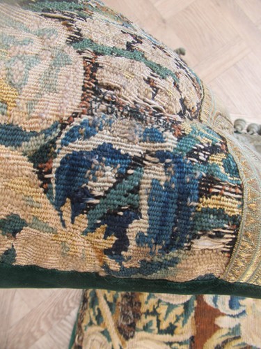 Lot 7 - A collection of verdure tapestry cushions