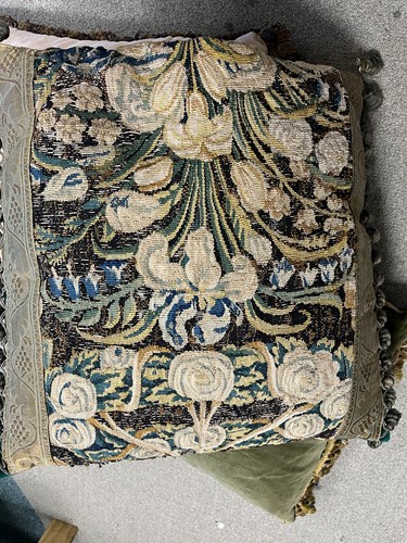 Lot 7 - A collection of verdure tapestry cushions